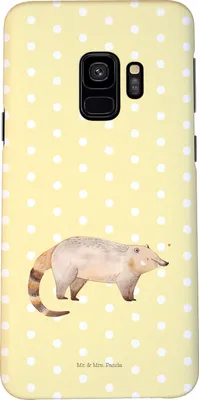Produktbild von Mr. & Mrs. Panda Samsung Galaxy S9 Handyhülle Nasenbaer - Gelb Pastell - Geschenk, Handy Case, Bär, Schutzhülle, Lustige Sprüche, Rüsselbär, Hülle, Cover, Nasenbären