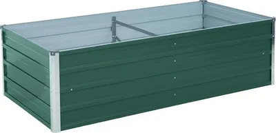 Produktbild von Metall Blumenbeet Hochbeet 160x80x45 cm Grün Pflanzbeet Gemüsebeet Pflanzkasten