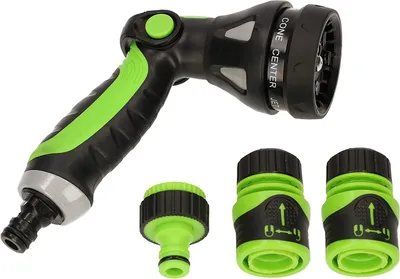 Image de KOTARBAU® Kit de pulvérisation 4 pièces pour tuyau d'arrosage 1/2'' ou 5/8'' Pistolet pulvérisateur avec 8 fonctions Kit complet