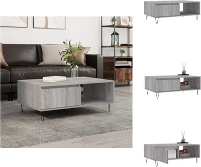 Obrázok produktu pre vidaXL Konferenčný stolík sivý Sonoma 90x60x35 cm materiál na báze dreva - Konferenčné stolíky