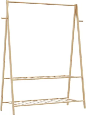 Obrázok produktu pre Vešiak na oblečenie s policami 132x45,5x150,5 cm bambus