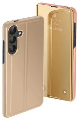 Produktbild von Avizar, Spiegel Hülle Smart View mit Klappständer für Samsung Galaxy S26, Gold