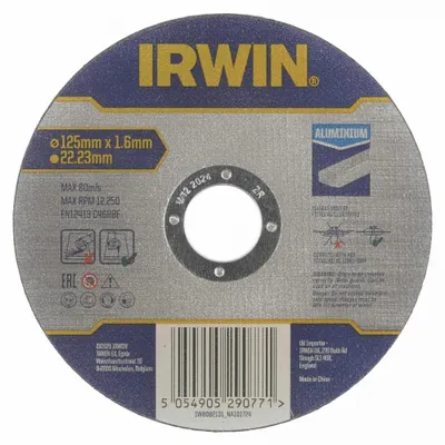 Produktbild von IRWIN Flache Aluminiumscheibe 125 mm x 1,6 mm x 22,23 mm