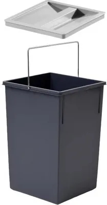 Obrázek produktu pro Vnitřní odpadkový koš Hailo 1008879 tmavě šedý 15 l 230 x 220 x 350 mm s víkem