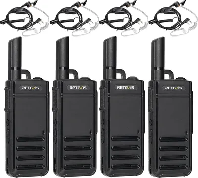 Immagine prodotto di Retevis RB639 Radio, PMR446 Radio portatile mini con cuffie, USB-C, clone wireless, squelch, VOX Walkie Talkie professionale per ristoranti
