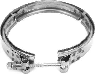 Productafbeelding van Turbocompressor-uitlaat-V-bandklem 186917, roestvrij staal, geschikt voor Cummins 855 turbo