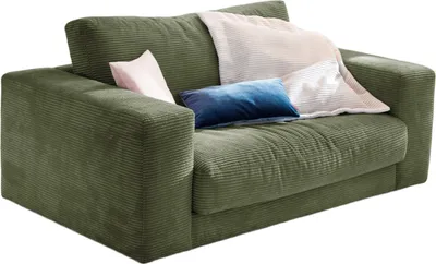 Produktbild von KAWOLA Doppelsessel MADELINE Loveseat Cord olivgrün