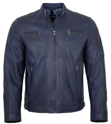 Produktbild von MADDOX - Herren Lederjacke Lammnappa dunkelblau : 48