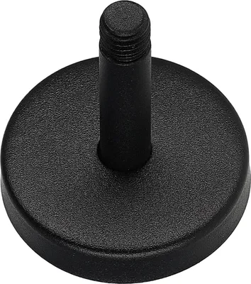 Produktbild von Modell Q Edelstahlhalter Schwarz pulverbeschichtet gerade mit Holzgewinde