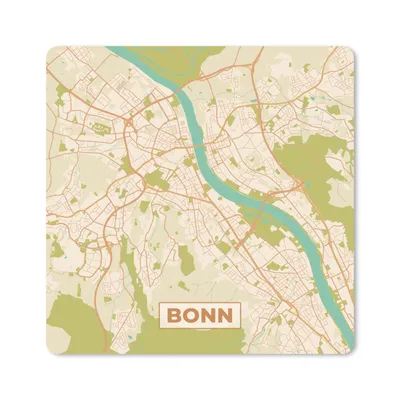Produktbild von MuchoWow® Mauspad Mousepad Jahrgang - Bonn - Stadtplan - Karte 20x20 cm - Mousepads - Maus Mat - Pad - Mausunterlage - Desk Mat - Bureauartikeln
