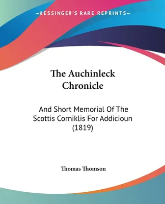 Produktbild von The Auchinleck Chronicle