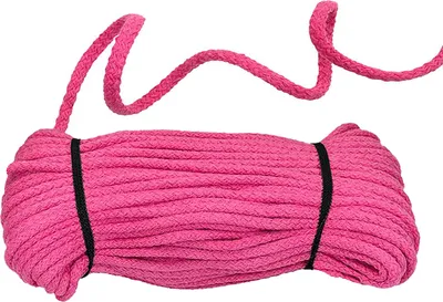 50m Baumwoll-Kordel geflochten 5 mm Baumwoll-Schnur Seil pink