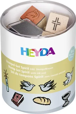 Produktbild von HEYDA Motivstempel-Set "Spirit" Klarsicht-Runddose