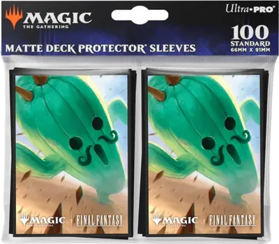 Produktbild von Ultra Pro Deck Protector Sleeves Matte Final Fantasy Cactuar (100 Sleeves)