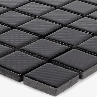 Produktbild von Mosaikfliesen Keramik Carlson Schwarz