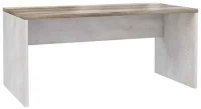 Schreibtisch Bürotisch DURO 160 cm Dekor Pinie weiß antik von Forte