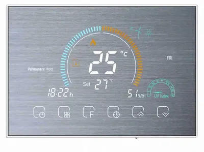 Obrázok produktu pre Inteligentný programovateľný termostat, hlasové ovládanie, LCD displej, strieborný WiFi T