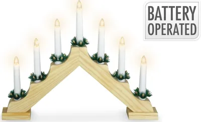 Produktbild von Ambiance Weihnachtsleuchter mit 7 LEDs Natur