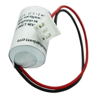 Produktbild von Batterie passend für Mitsubishi PM-20BL mit Kabel und weißem Stecker