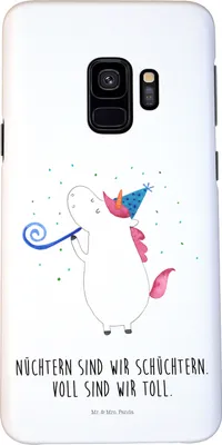 Produktbild von Mr. & Mrs. Panda Samsung Galaxy S9 Handyhülle Einhorn Party - Weiß - Geschenk, Alkohol, Disco, Handy Schutzhülle, Case, Geburtstag, Cover, Unicorn, Club, Hülle