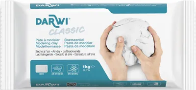 Modelliermasse 1 kg – selbsthärtend, lufttrocknend, weiß