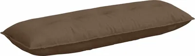 Image de vidaXL Coussin de dossier brun 140 x 19 x 50 cm tissu