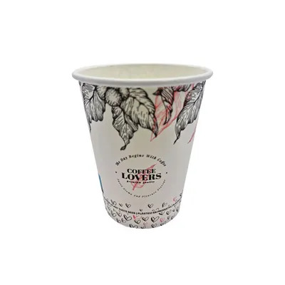Produktbild von 50 Coffee to go Becher „Coffee lovers“ 200 ml (8 oz) Ø 80 x 90 mm – Kaffeebecher