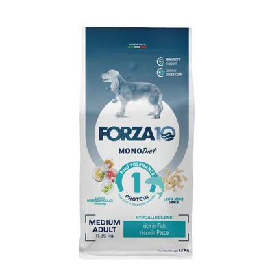 Zdjęcie produktu dla Forza10 Medium MONODiet bogata w rybę 12kg dla psa