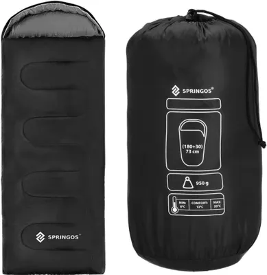 Immagine prodotto di Sacco a pelo piumino 73 x 210 cm incl. sacco a pelo Mummy outdoor per escursioni picnic campeggio festival piumino con cappuccio