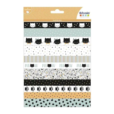 Zdjęcie produktu dla 3 arkusze papieru washi 15-20 cm