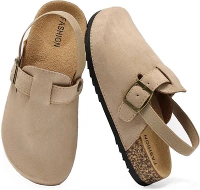 Produktbild von Kindersandalen Korkfußbett, Pantoletten für Kinder, mit Fersenriemen, für Garten