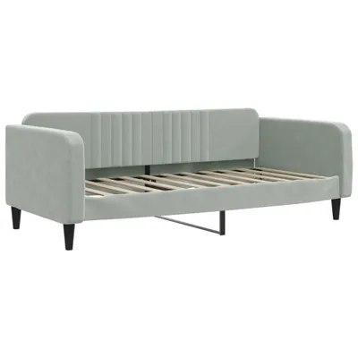 Immagine prodotto di vidaXL Letto da giorno grigio chiaro 90x190 cm in velluto