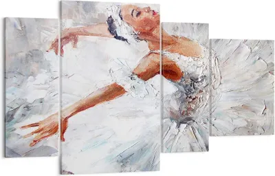 Produktbild von Bild auf Leinwand - Leinwandbild - Frau Tanz Ballett Körper - 120x70cm - Wand Bild - Wanddeko - Leinwanddruck - Bilder - Kunstdruck - Wanddekoration - Leinwand bilder - Wandkunst - DL120x70-3101