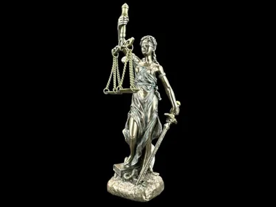 Produktbild von Themis Figur Veronese Göttin der Gerechtigkeit Justitia Bronzeoptik Skulptur Rechtsanwalt Kanzlei Geschenk WU78136A4