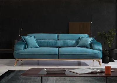 Produktbild von Modern Sofa Dreisitzer Couch Wohnzimmer Einrichtung Polster Sitz Luxus Möbel