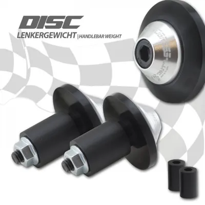 Produktbild von Lenkergewichte Disc Alu schwarz / silber
