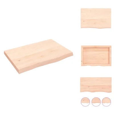 Produktbild von vidaXL Wandregal 60x40x(2-4) cm Massivholz Eiche Unbehandelt - Wandregale
