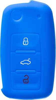 Obrázok produktu pre Silikónové Puzdro Na Kľúče Vw Skoda Seat Modré