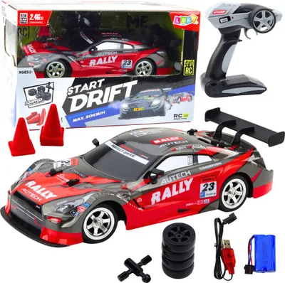 Produktbild von Rennwagen Drift Auto Rc Rot Schwarz 30Km/H 1:16