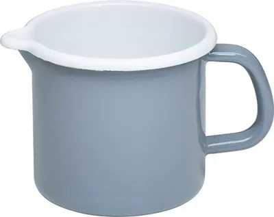 A product shot of a single enamel pitcher.