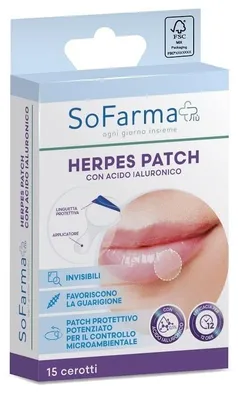 Immagine prodotto di Cerotto Herpes Patch Con Acido Ialuronico 15 Pezzi Sofarmapiu'