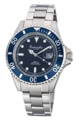 Produktbild von Eichmüller Taucheruhr Edelstahl 20ATM Blau Metallband 43mm