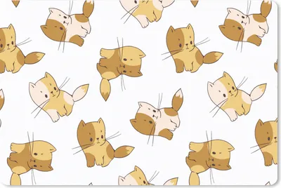 Produktbild von MuchoWow® Mauspad Mousepad Muster - Katze - Kätzchen - Jungen - Mädchen - Kinder - Kind 27x18 cm - Mousepads - Maus Mat - Pad - Mausunterlage - Büroartikel - Desk Matten