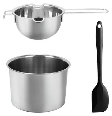 Doppelkessel-Set 3-teilig, 600 ml + 1600 ml, Edelstahl