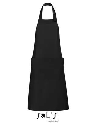 Immagine prodotto di SOLs 88010 | Grembiule lungo Gala - 75 x 90 cm - Colore: Nero profondo - Dimensioni: 75 x 90 cm
