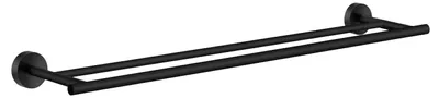 Produktbild von Smedbo HOME - Doppelte Handtuchstange, Schwarz, Länge 648 mm HB3364