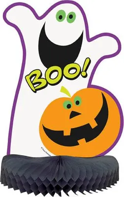 Produktbild von Halloween Tischaufsteller Wabendekoration Kürbis & Geist