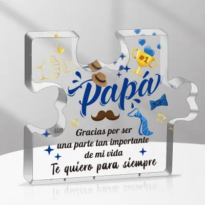 Produktbild von Acrylblock mit Gravur – Dekoration für Zuhause – Vatertagsgeschenk – Geburtstagsgeschenk – Weihnachtsgeschenk – Personalisiertes Geschenk