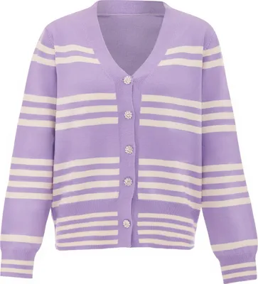Produktbild von ZITHA damen strickjacke - lavendel wollweiss, XS/S