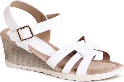Produktbild von topschuhe24 2838 Damen Keil Sandalen Riemchen Sandaletten , Farbe:Weiß, Größe:41 EU